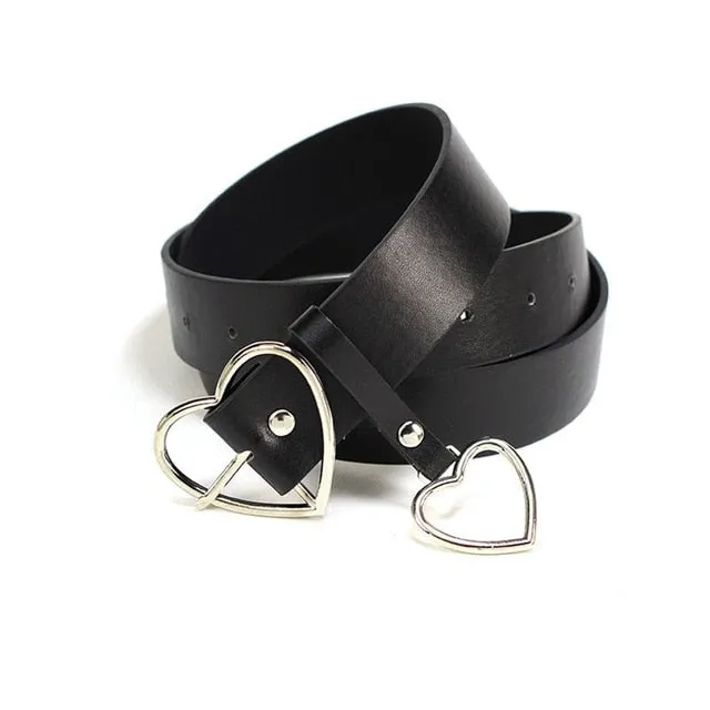 Heart-Shaped Buckle Belt