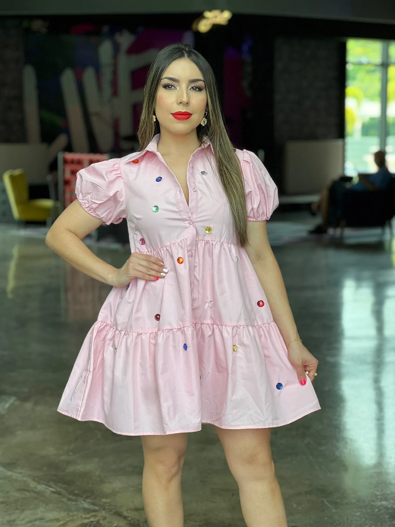 Hems Button Down Dress