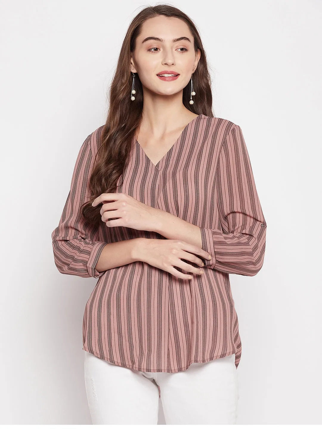 Madame Striped Blush Top