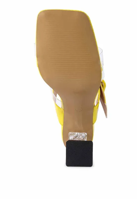 MID HEEL SLIDE SANDALS