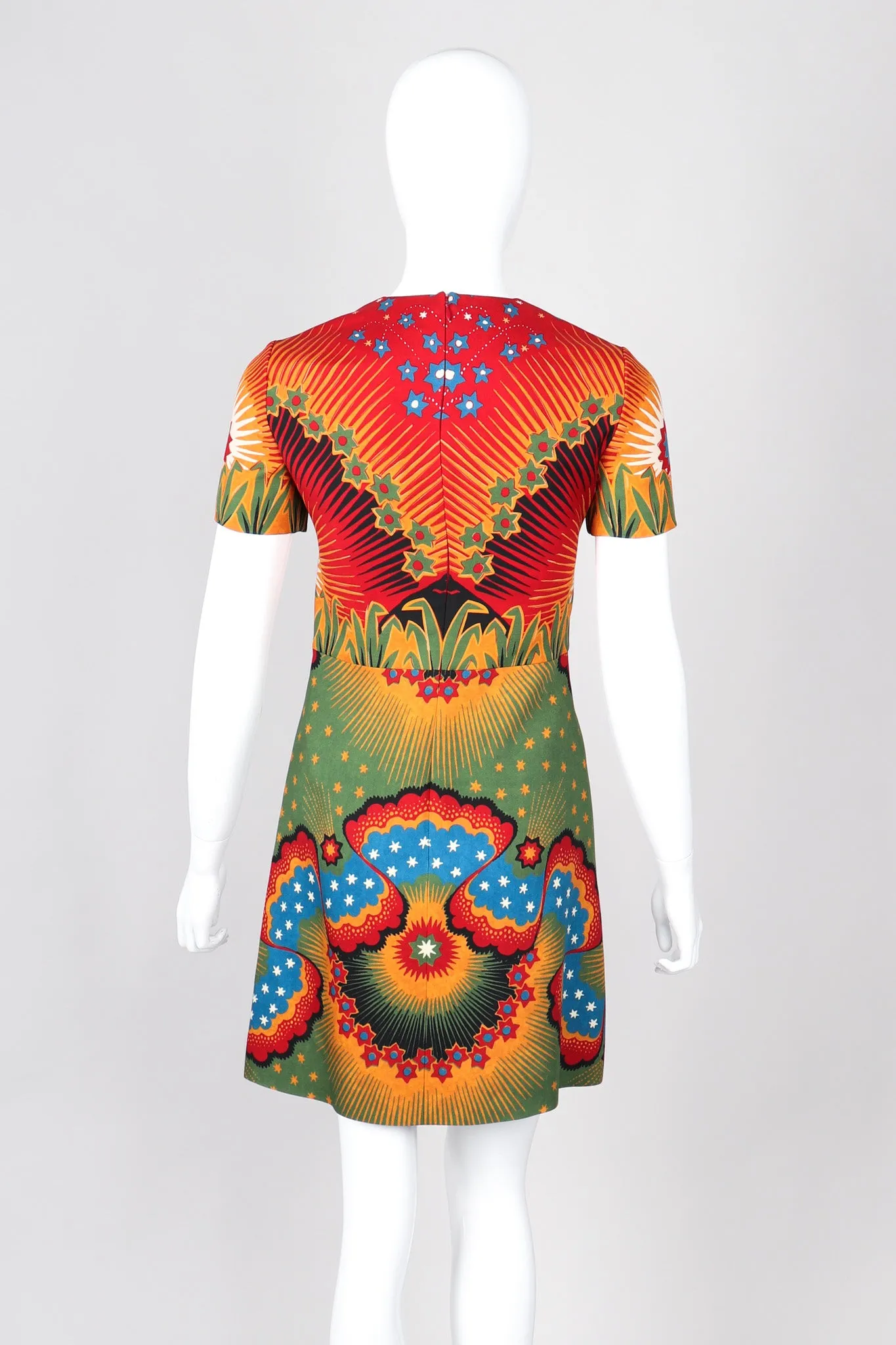 Volcano Print Mini Dress